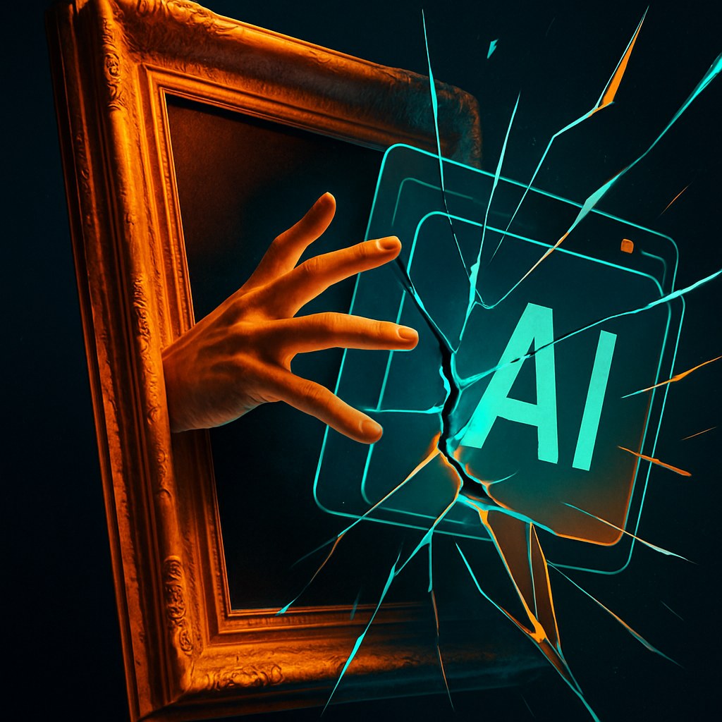 Illustration for: Museums Won't Touch AI Art. That's Starting to Crack.